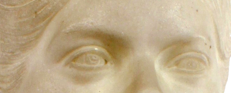 Retrato escultórico. Detalle ojos.