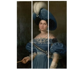 &nbsp;María Cristina de Borbón y Dos Sicilias. Óleo. Composición. Retrato de Luis de la Cruz según el modelo de las damas de la alta sociedad del momento. Museo del Ejército.