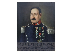 Retrato de Bartolomé Amat Bonifaz, pintado por su hija, Asunción Amat de Tiscar. Museo del Ejército.