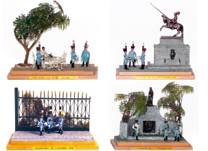 Momentos de una tarde de paseo.- Composición de igual tamaño. Museo del Ejército (miniaturas).