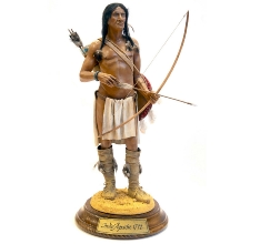 Miniatura de indio apache de 1772. Miguel Ángel Díaz Galeote (2015). Resina textil, plástico y metal. FOTO: INSTITUTO DE HISTORIA Y CULTURA MILITAR
