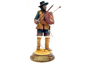 Miniatura de capitán de soldados de cuera. Miguel Ángel Díaz Galeote. Instituto de Historia Militar (Madrid)