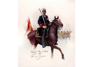 El general Eusebio Puello. Augusto Ferrer-Dalmau. Pintura al óleo. Cesión para la exposición de la Fundación Arte e Historia Ferrer-Dalmau.