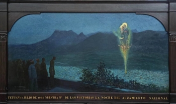 Cuadro al óleo "Nuestra Señora de las Victorias". Autor: Mariano Bertuchi Nieto, 1938.