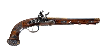 Magnífica pistola de recompensa para oficiales de Marina. Año 1801-2. Manufacture de Versailles. Armero Nicolas-Noël Boutet.1801-2. Museo del Ejército