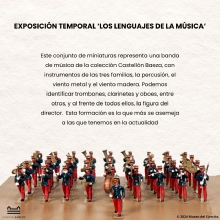 Conjunto de miniaturas que representa una banda de música. MUSEJE. Exposición temporal "Los lenguajes de la Música".