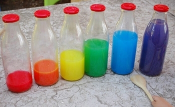 Xilófono realizado con material reciclado