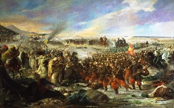 la Batalla de Tetuán . Óleo sobre lienzo. BIC. Autor: Vicente Palmaroli y González, 1870. Museo del Ejército.