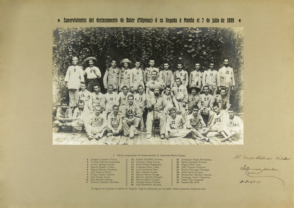 Supervivientes del destacamento sitiado de Baler, en Filipinas