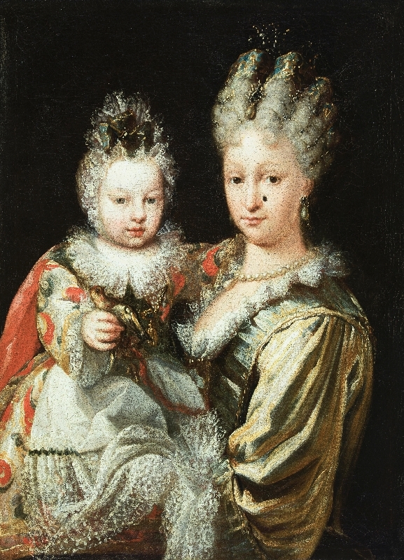 Retrato con su madre Isabel de Farnesio