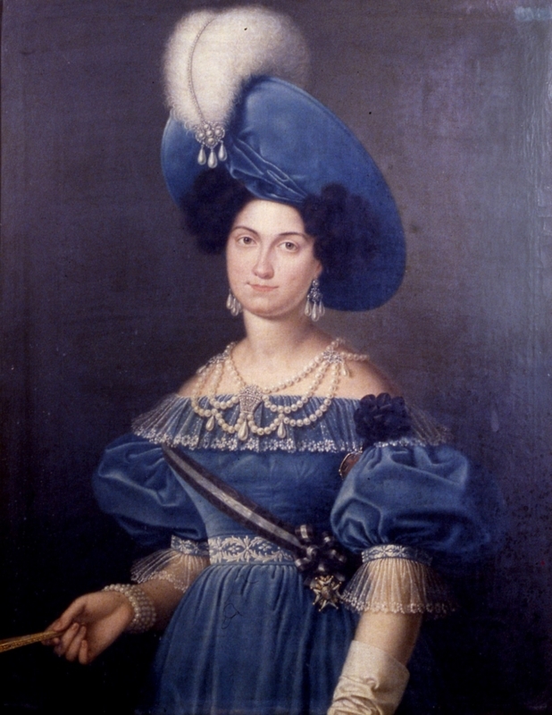 María Cristina de Borbón y Dos Sicilias- 1830. Óleo sobre lienzo. Autor Luis de la Cruz Ríos. Museo del Ejército.