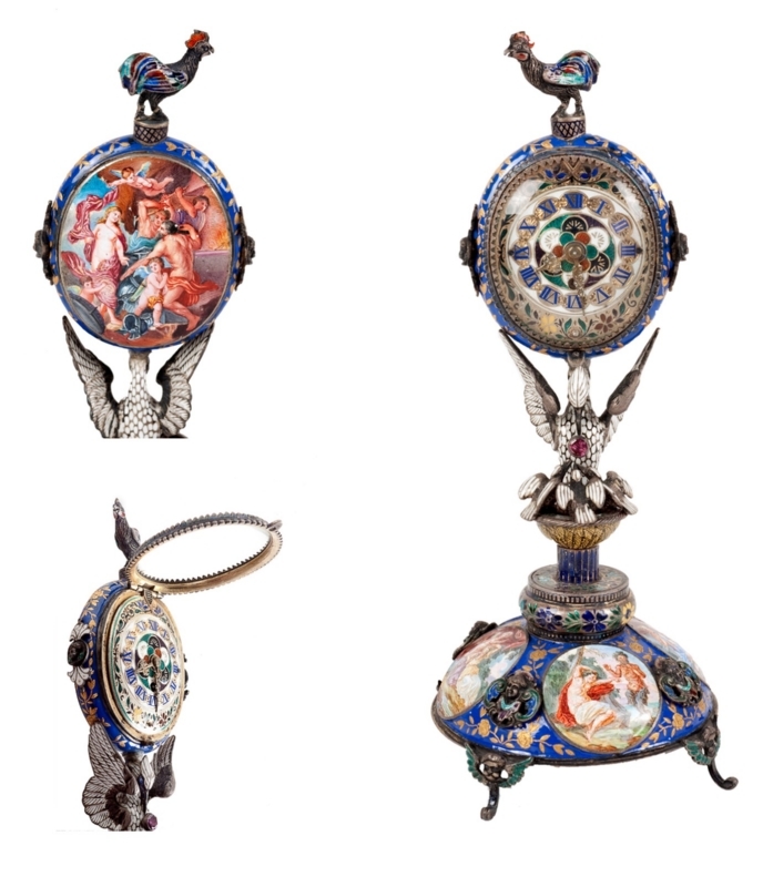 El tiempo de los mitos. Reloj-joya. Composición fotográfica. Museo del Ejército.