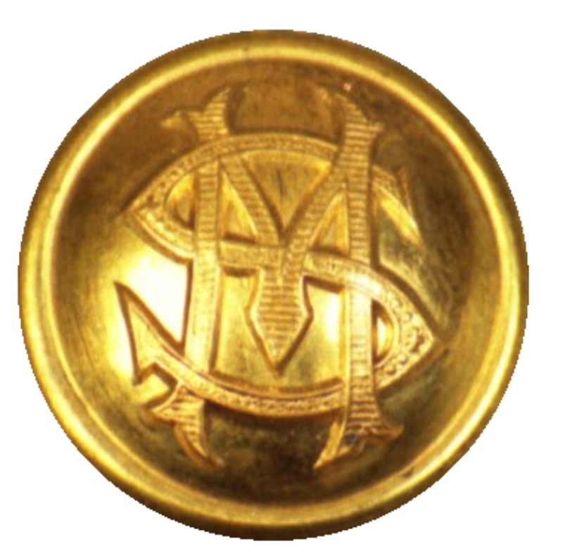 Botón del uniforme de capitán médico de Santiago Ramón y Cajal. Museo del Ejército.