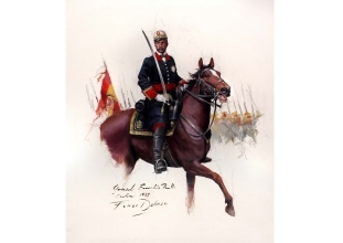 El general Eusebio Puello. Augusto Ferrer-Dalmau. Pintura al óleo. Cesión para la exposición de la Fundación Arte e Historia Ferrer-Dalmau.