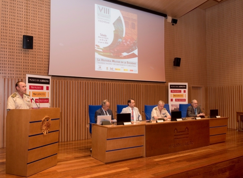 Inauguración VIII CONGRESO INTERNACIONAL ASEHISMI en el auditorio del Museo del Ejército.- 1