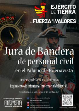 Jura de Bandera para personal civil en el Palacio de Buenavista