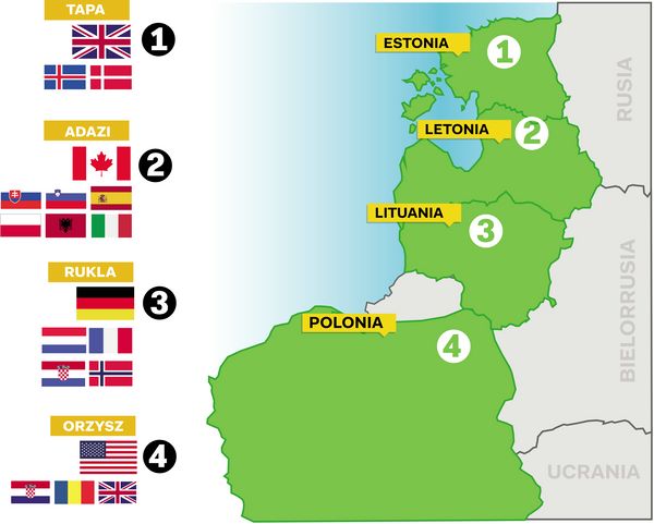 Composición y localización de los Battle Groups