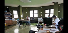 ACTO El Fuerte en el centro de triaje del hospital (LA PALMA)