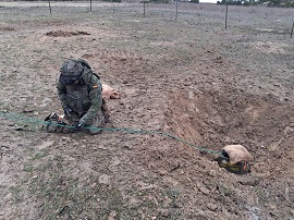 Destrucción de artefacto explosivo