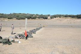 Realizando ejercicios de tiro