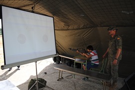 Ejercicios con el simulador de tiro NOPTEL