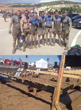 Equipo Spartan Race pasando un obstáculo