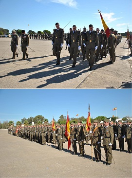 Pasando de a tres y bandera en formación