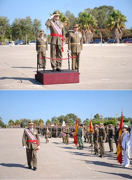 La autoridad recibiendo novedades y pasando revista 