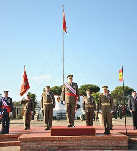 La Autoridad presidiendo el Acto Militar
