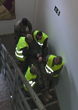 Traslado a Punto de Reunión de herido (Autor: BCG COMGECEU)