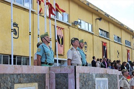 Aspecto de la tribuna de autoridades.