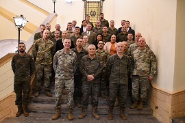 Componentes de las delegaciones de Espana y EE.UU