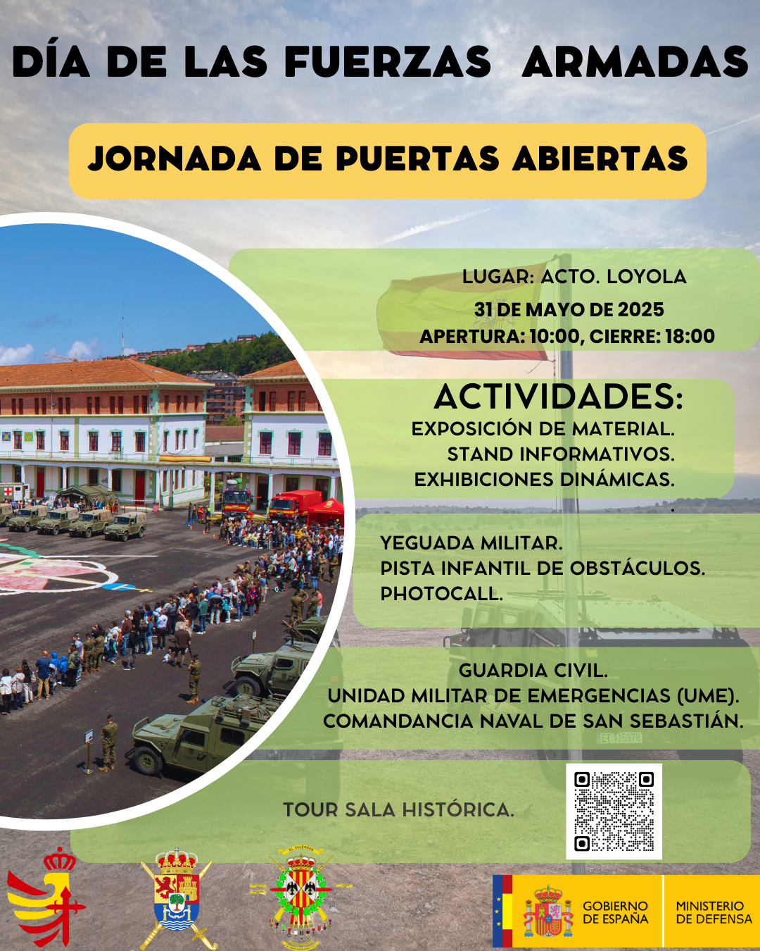 Jornada de Puertas Abiertas en el acuartelamiento Loyola.