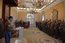 El Teniente Coronel García durante su alocución