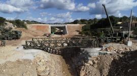 Desmontaje puente Bailey en Artá