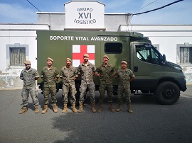 Personal de la sección de sanidad del Grupo Logístico XVI.