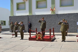 Presidencia del Acto y Jefes del Batallón Entrante y Saliente