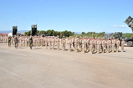 Acto de despedida del Contingente de la Operación de Apoyo a Turquía, A/T IV en Marines (Valencia).