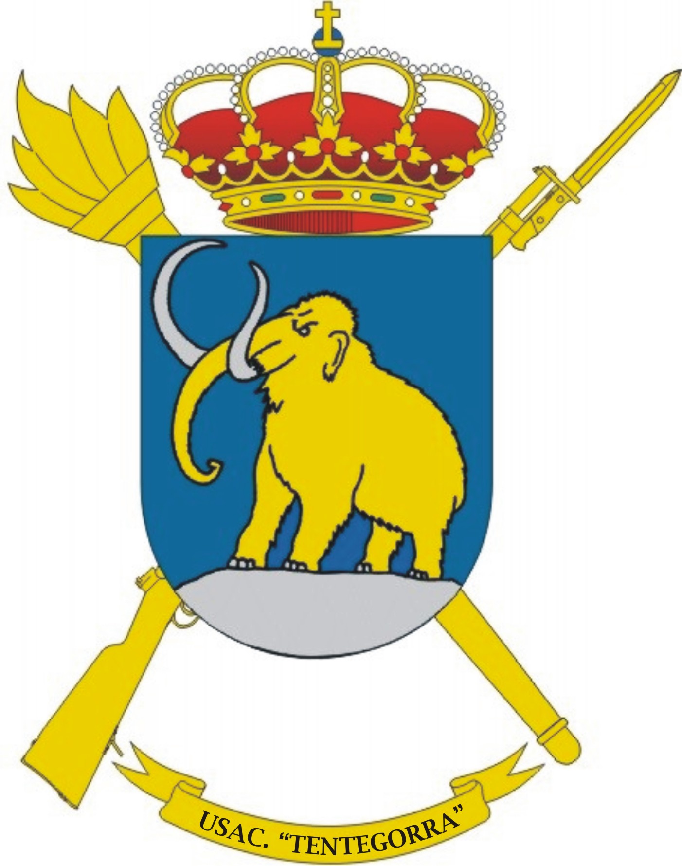 escudo azul y elefante amarillo de la USAC Tentegorra
