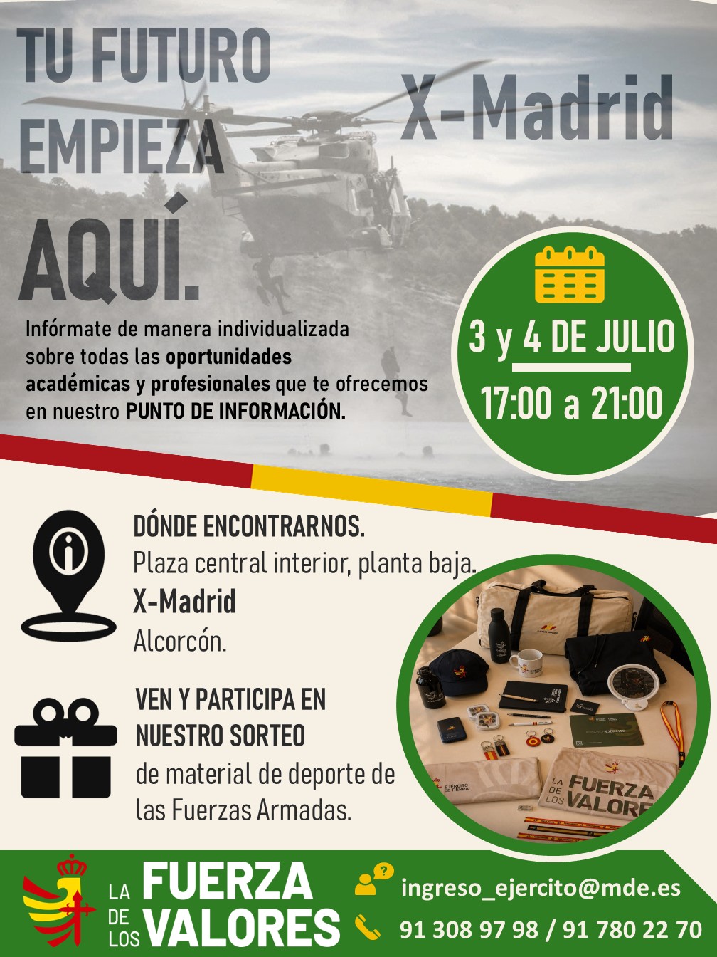 Punto de información en el X-Madrid.