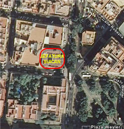 Mapa aéreo del centro de Santa Cruz de Tenerife