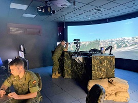 En el Centro Artillero de Simulación