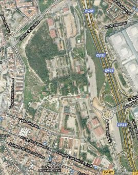 Mapa aéreo Acuartelamiento Daoíz y Velarde