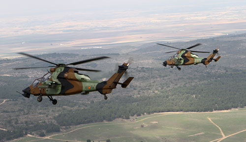 Ejercicio de Tiro. Helicóptero de Ataque Tigre