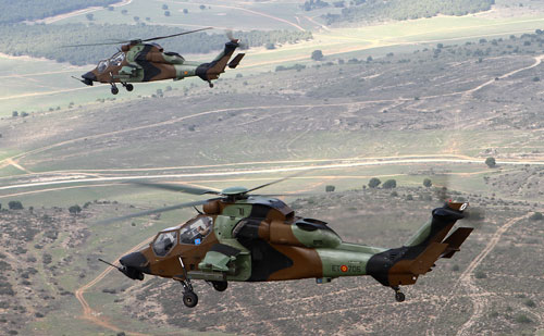 Ejercicio de Tiro. Helicóptero de Ataque Tigre