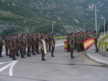Conmemoración del final de la misión en Bosnia i Herzegovina. Unidades del Ejército
