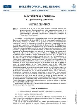 Convocatoria BOE