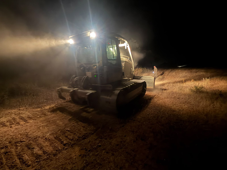 Trabajos continuados durante la noche