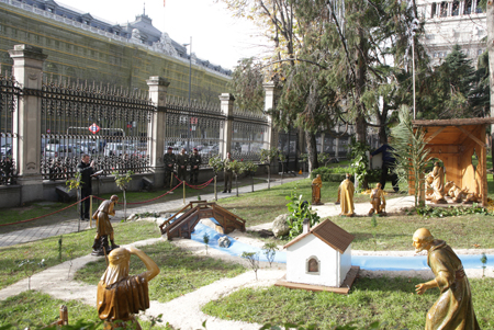 Inauguración del tradicional belén en el Palacio de Buenavista