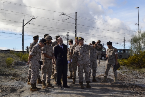 Visita a la BRIAC “Guadarrama XII” del Secretario de Estado de Defensa y del JEME